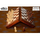 CHESS Wooden Handcrafted Foldable Magnetic Chess Board Set 