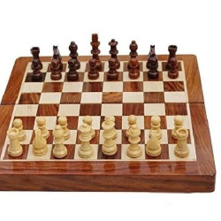 CHESS Wooden Handcrafted Foldable Magnetic Chess Board Set 