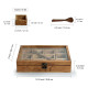 ExclusiveLane "Twelve Blends" Spice Box with 12 Containers & Spoon 