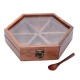 KARAFT WILA Wooden Hexagon Spice Box for Spice Storage