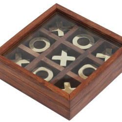 STAR CRAFT Wooden Tic Tac Toe Game Handmade 