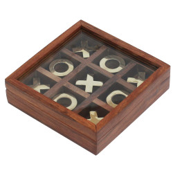 STAR CRAFT Wooden Tic Tac Toe Game Handmade 