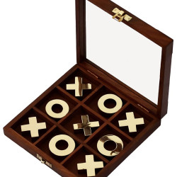 STAR CRAFT Wooden Tic Tac Toe Game Handmade 