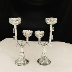 Silver Plated Candle Stand 