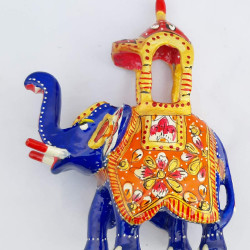 Rajasthani Meenakari Work Metal Elephant 