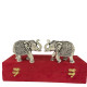 Fine Silver Plated Elephant Pair  Material 