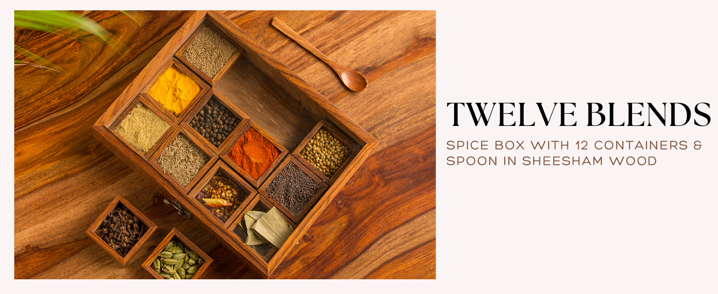 ExclusiveLane-Twelve-Blends-Spice-Box-with-12-Containers-Spoon-Sheesham-Wood-Woo